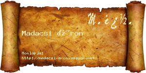 Madacsi Áron névjegykártya